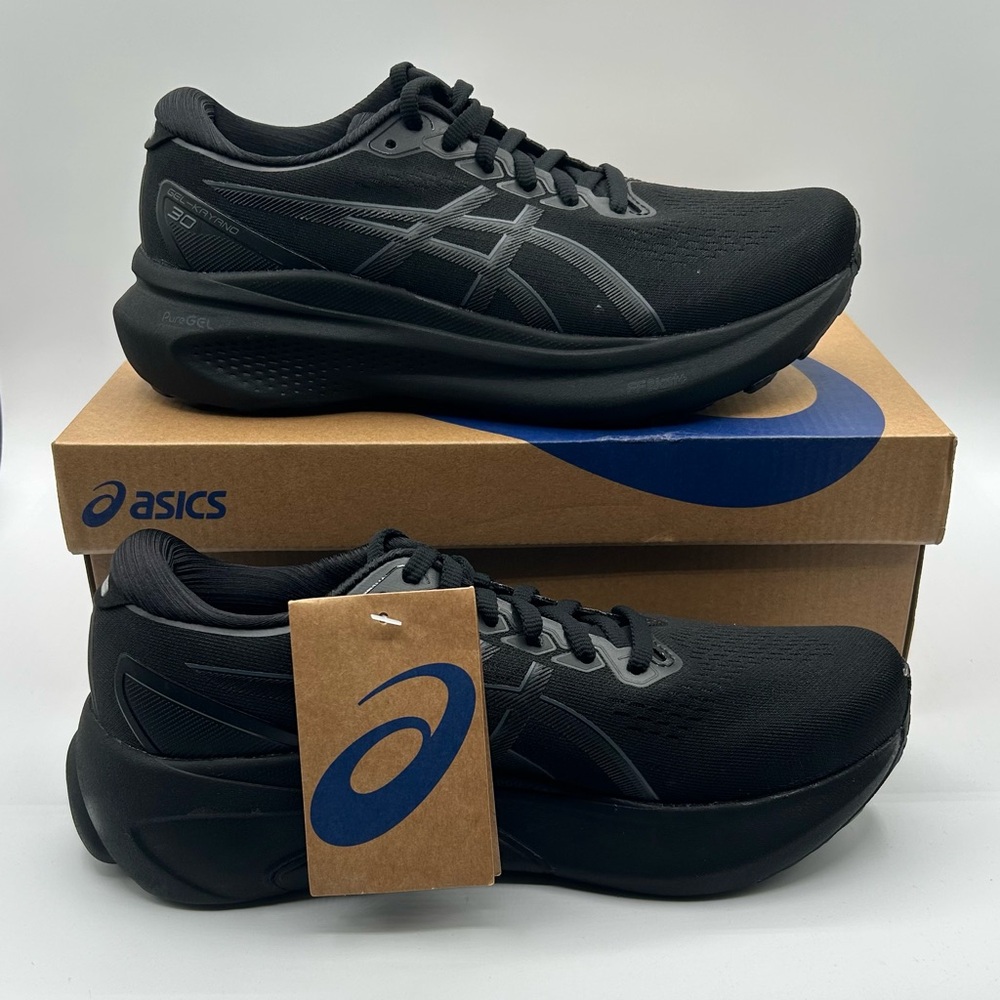 ASICS Gel Kayano 30 Sneakers Running Shoes Women's 8 Black/Black New In Box
